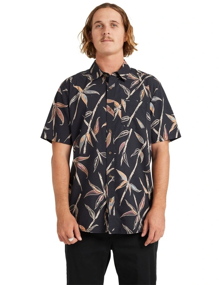 Scaler Stone Woven Short Sleeve Shirt in Vintage Black image 1