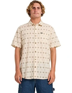 Trusted Short Sleeve Shirt in White Print