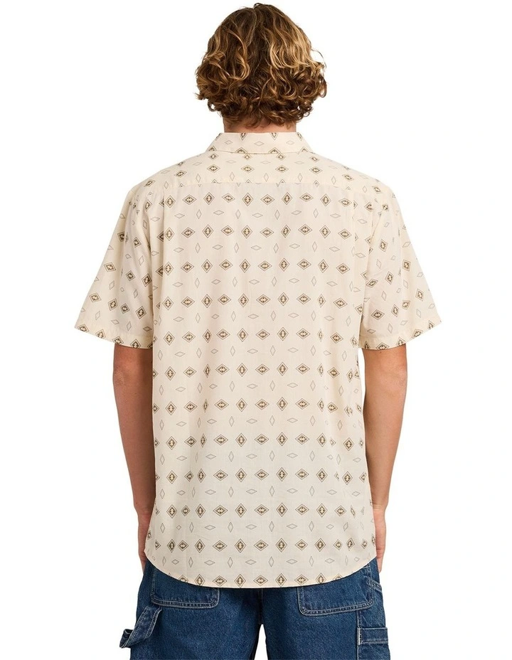 Trusted Short Sleeve Shirt in White Print image 2