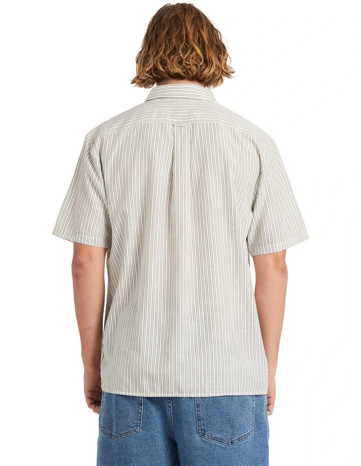 Irving Short Sleeve Shirt in Off White image 2