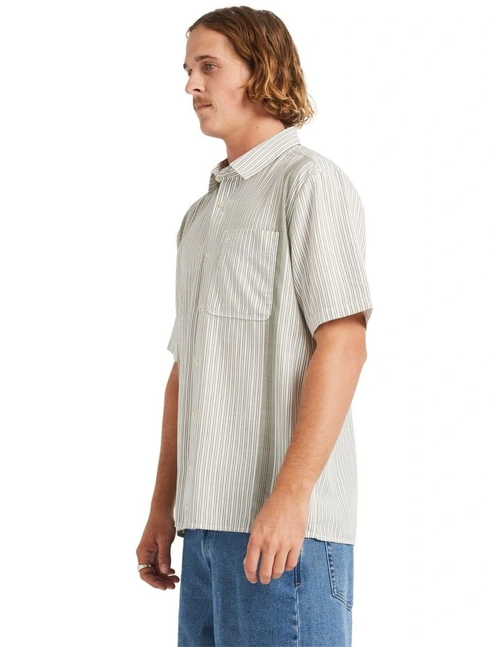 Irving Short Sleeve Shirt in Off White image 3