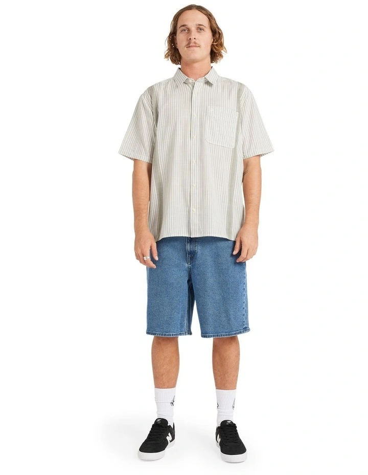 Irving Short Sleeve Shirt in Off White image 5