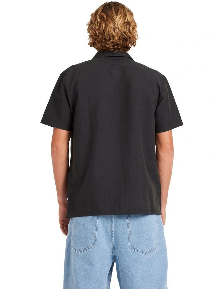 Featured Artist Ozzy Woven Short Sleeve Shirt in Stealth image 2