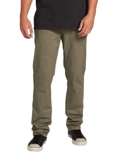 Solver Lite 5 Pocket Chinos in Army Green
