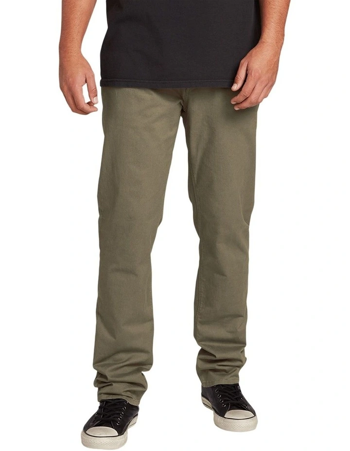 Solver Lite 5 Pocket Chinos in Army Green image 1