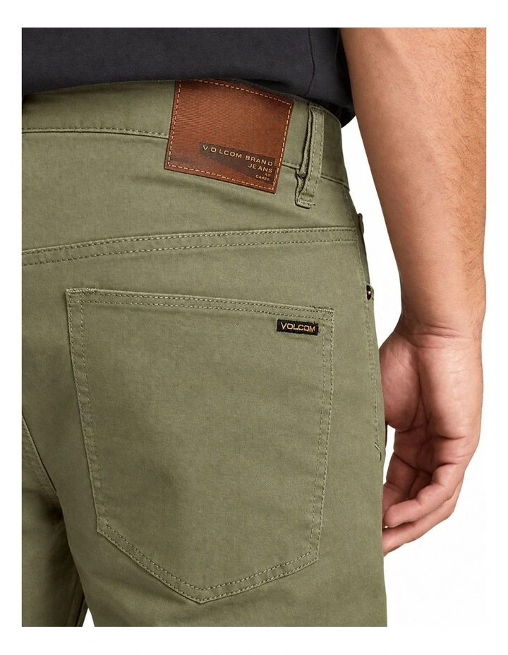 Solver Lite 5 Pocket Chinos in Army Green image 4