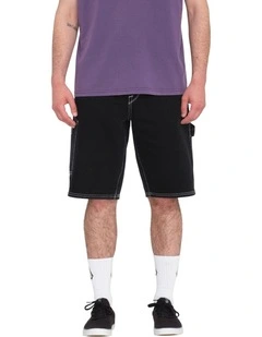 Labored Denim Utility Denim Short in Black