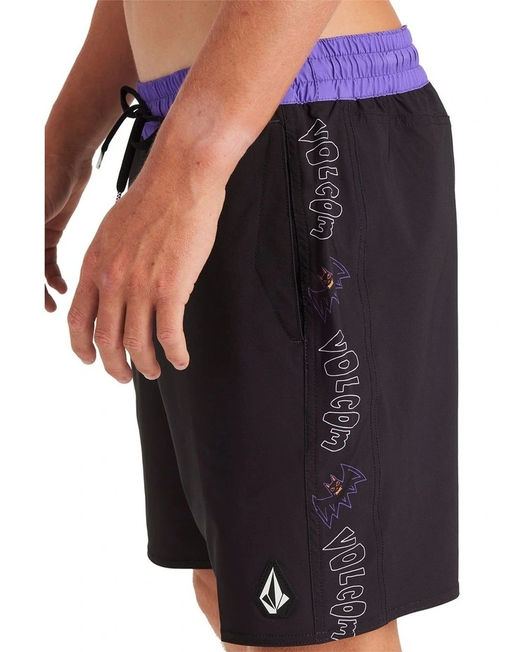 Featured Artist Ozzy Trunk 21 Swim Shorts in Black image 4