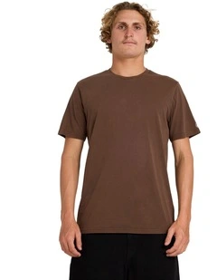Aus Wash T-Shirt in Brown Stone