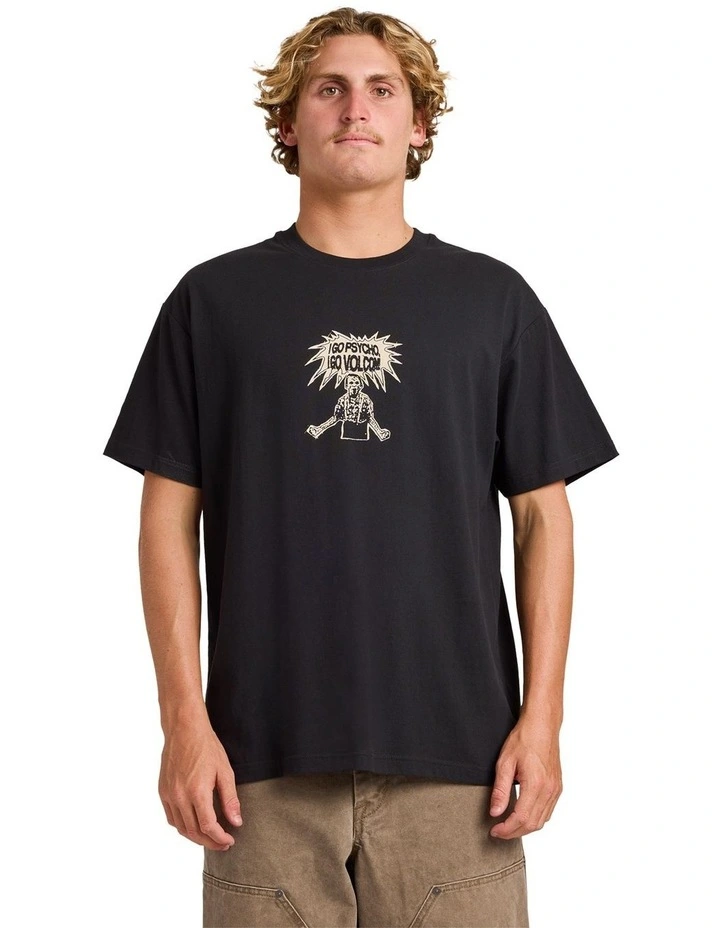 I Go Psycho T-Shirt in Black image 1