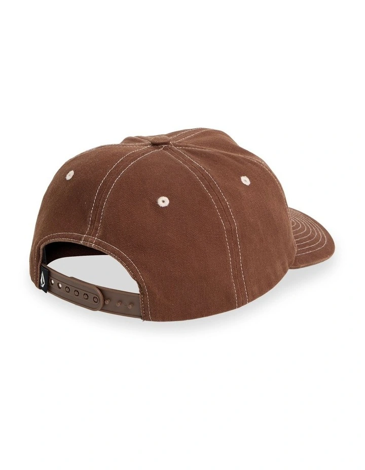 Pinned Twill Dad Cap In Brown Stone image 2