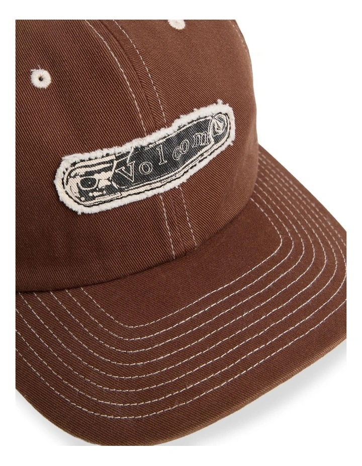 Pinned Twill Dad Cap In Brown Stone image 3