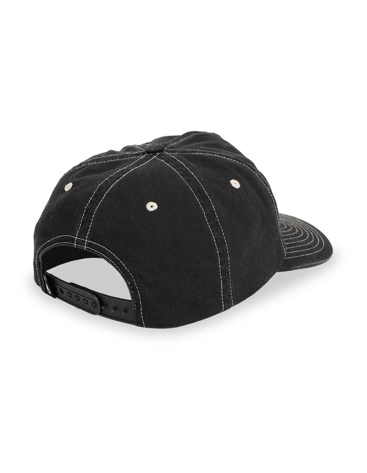 Subject Twill Dad Cap In Black image 2