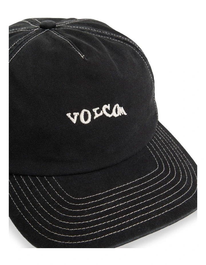Subject Twill Dad Cap In Black image 3