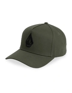 Embossed Stone Flexfit Cap  in Squadron Green