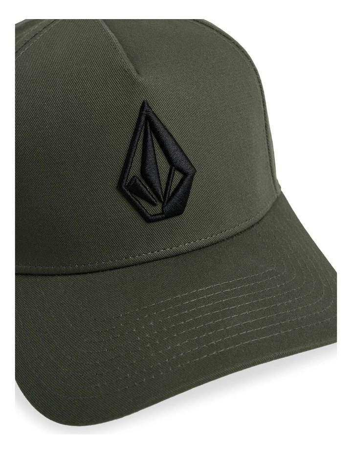 Embossed Stone Flexfit Cap  in Squadron Green image 3