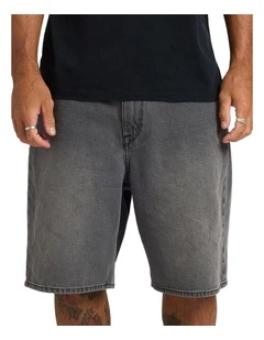 Billow Denim Shorts In Concrete