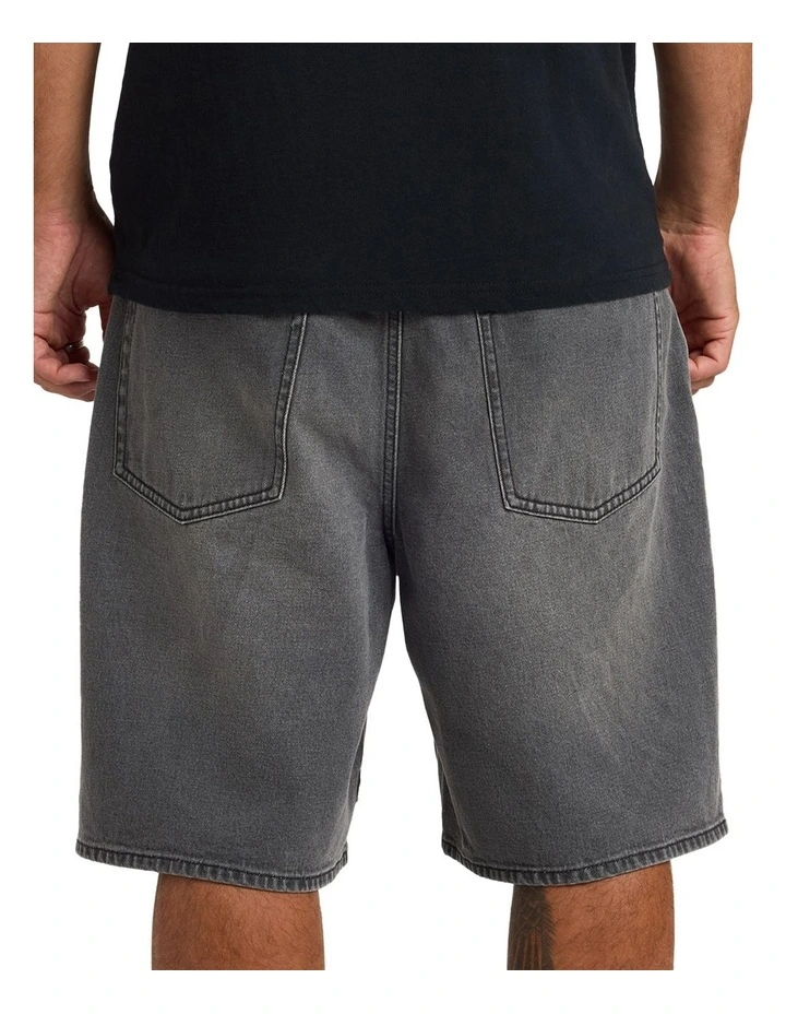 Billow Denim Shorts In Concrete image 2