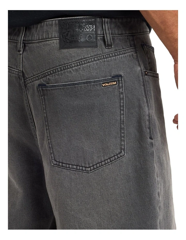 Billow Denim Shorts In Concrete image 4