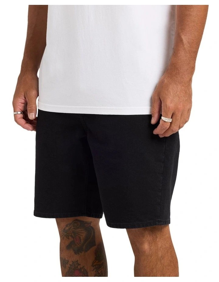 Solver Denim Shorts In Black Out image 3
