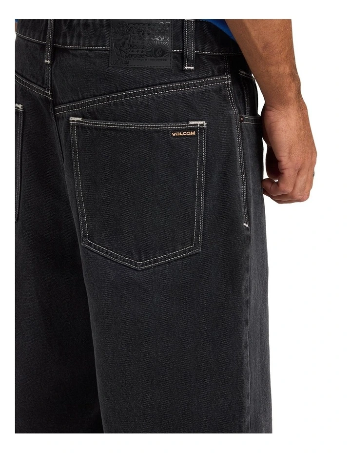 Chillow Denim Shorts In Asphalt Black image 4