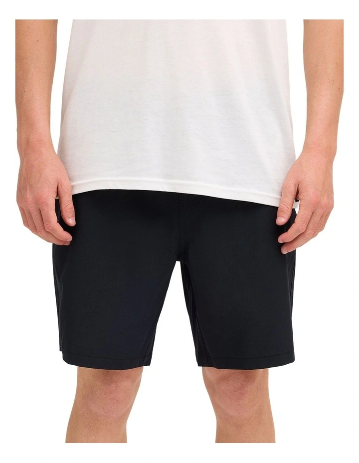 Stones Hybrid Shorts In Black image 1
