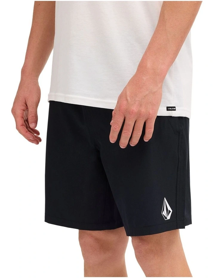 Stones Hybrid Shorts In Black image 3
