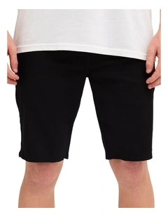 V Solver Twill Shorts In Black