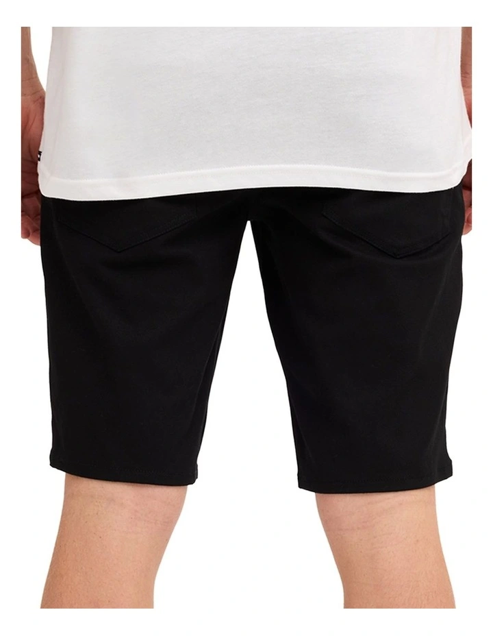 V Solver Twill Shorts In Black image 2