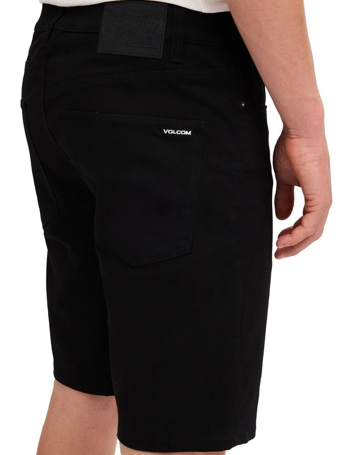 V Solver Twill Shorts In Black image 4