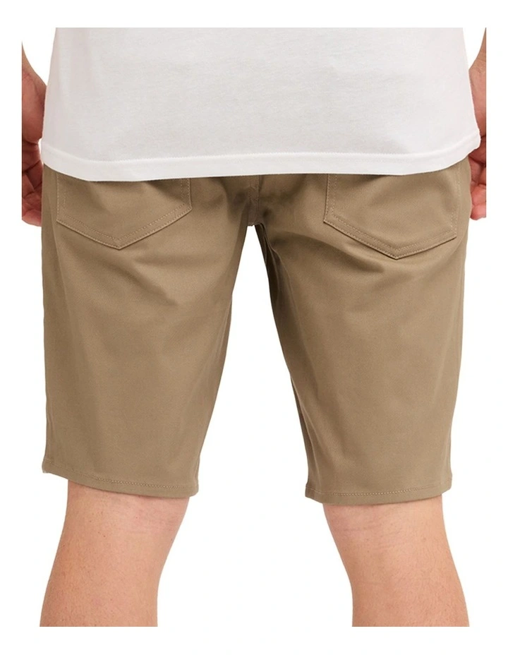 V Solver Twill Shorts In Khaki image 2