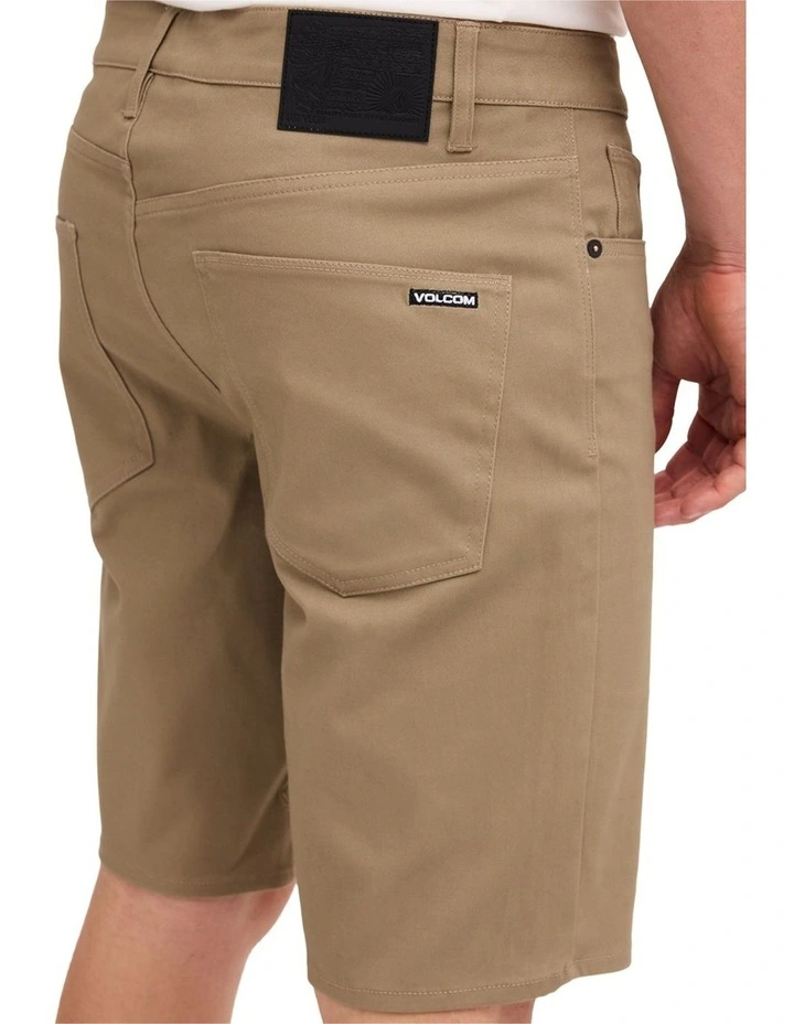 V Solver Twill Shorts In Khaki image 4