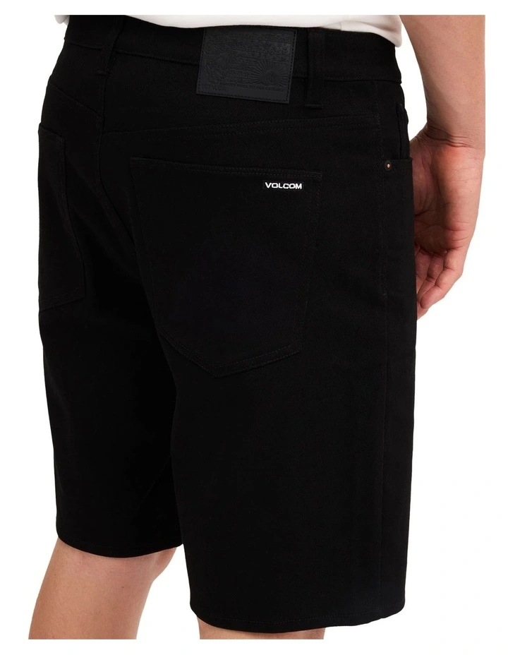 V Modown Twill Shorts In Black image 4