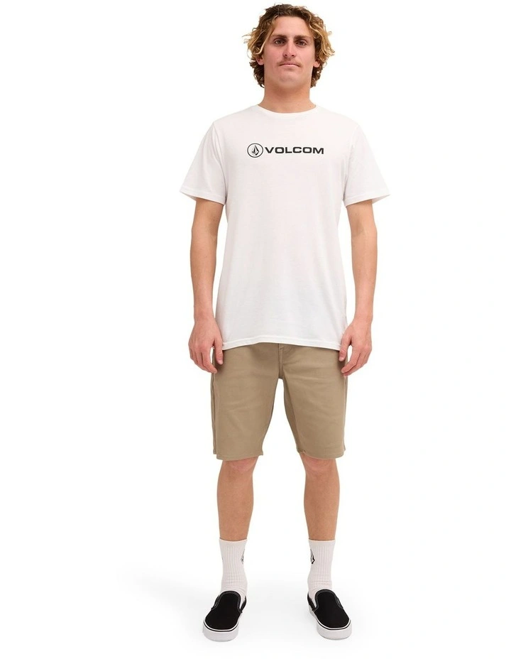 V Modown Twill Shorts In Khaki image 5