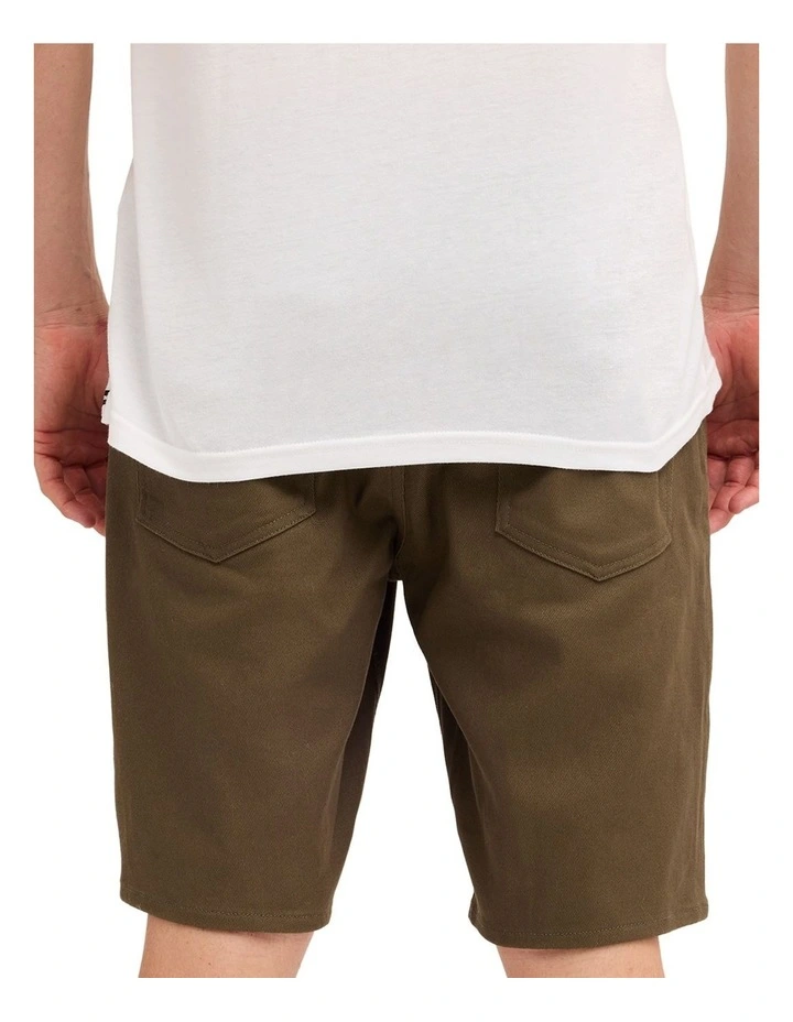 V Modown Twill Shorts In Wintermoss image 2