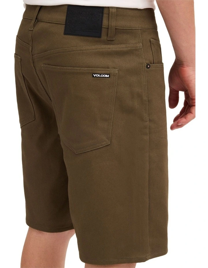 V Modown Twill Shorts In Wintermoss image 4