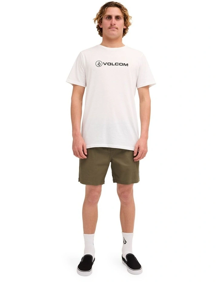 Lethal Stone Elastic Waist Shorts In Army Green Combo image 5