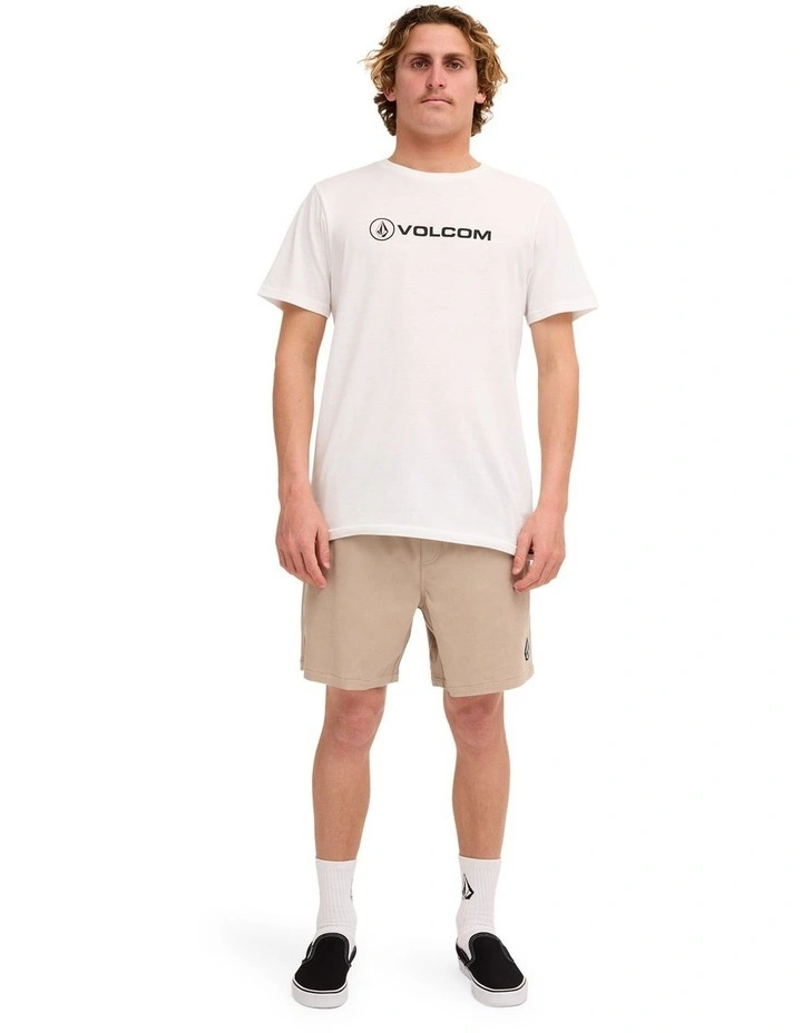 Lethal Stone Elastic Waist Shorts In Light Khaki image 5