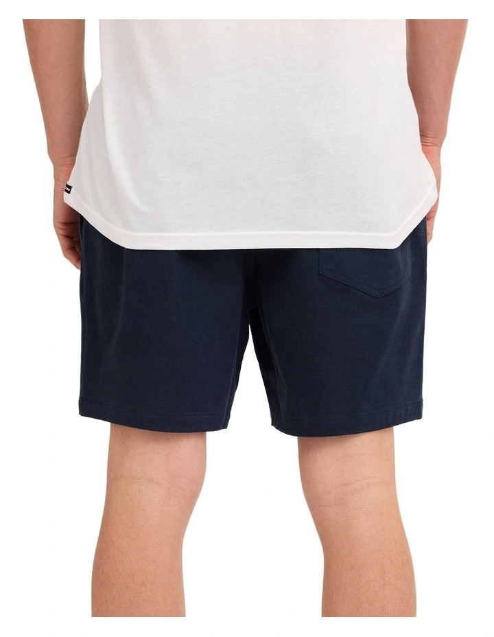 Lethal Stone Elastic Waist Shorts In Navy image 2