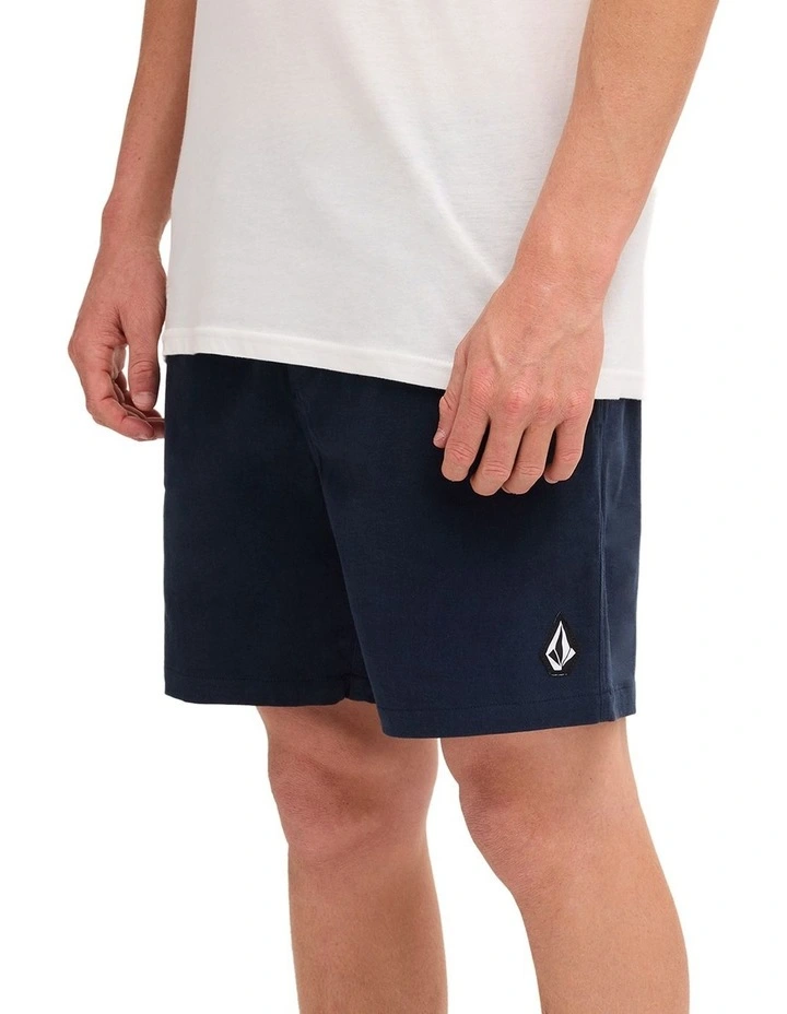 Lethal Stone Elastic Waist Shorts In Navy image 3