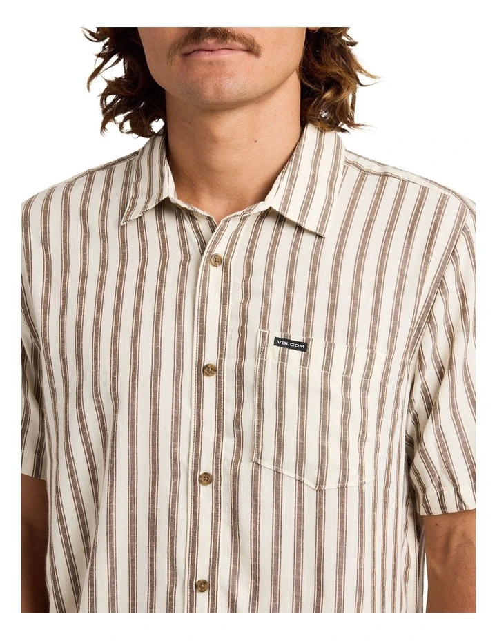Arvostripe Shirt In Dark Earth image 4