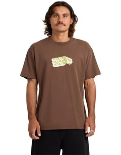 Threpeat Long Sleeve T-Shirt in Brown Stone