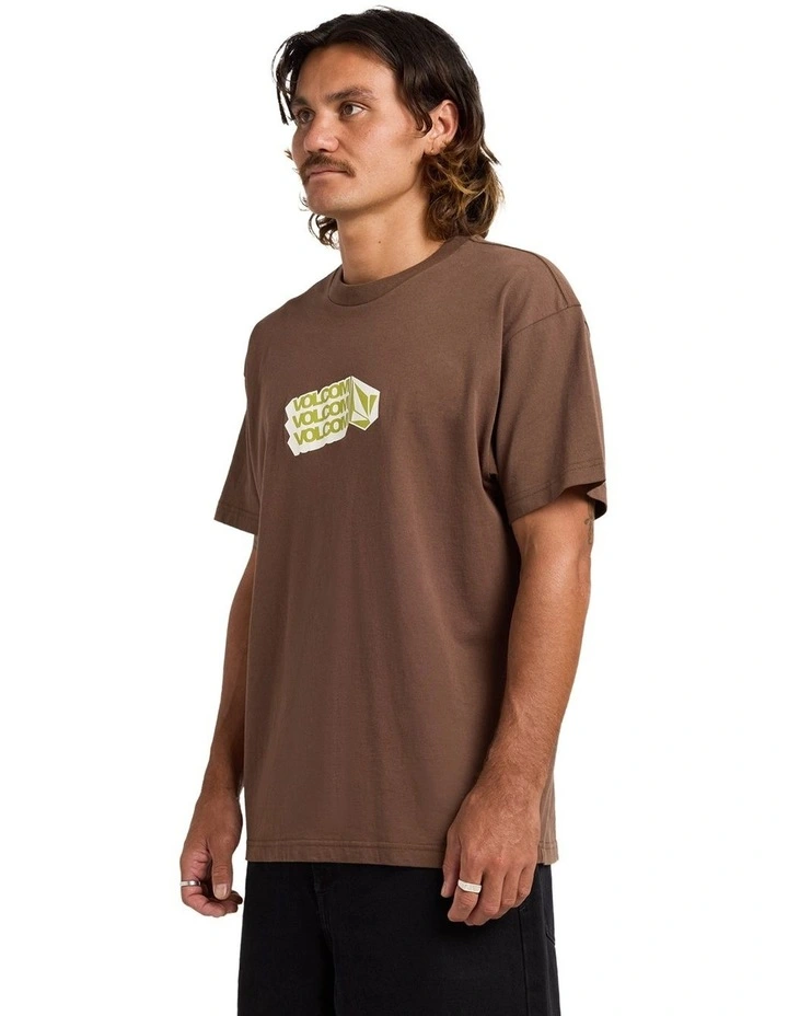 Threpeat Long Sleeve T-Shirt in Brown Stone image 3