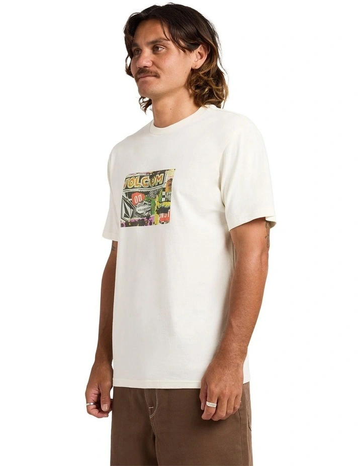 Postered T-Shirt In Off White image 3