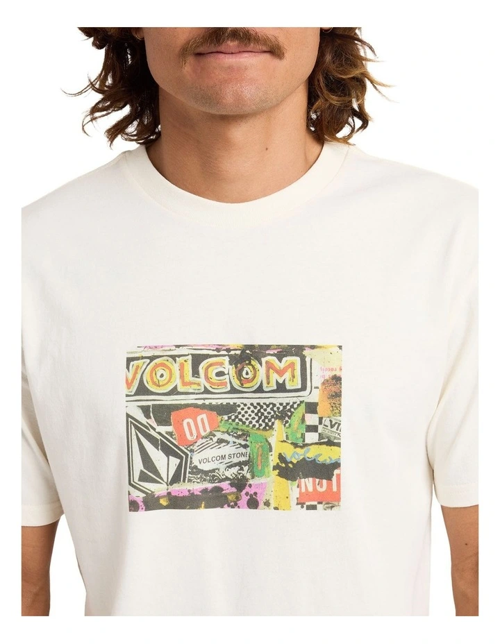 Postered T-Shirt In Off White image 4
