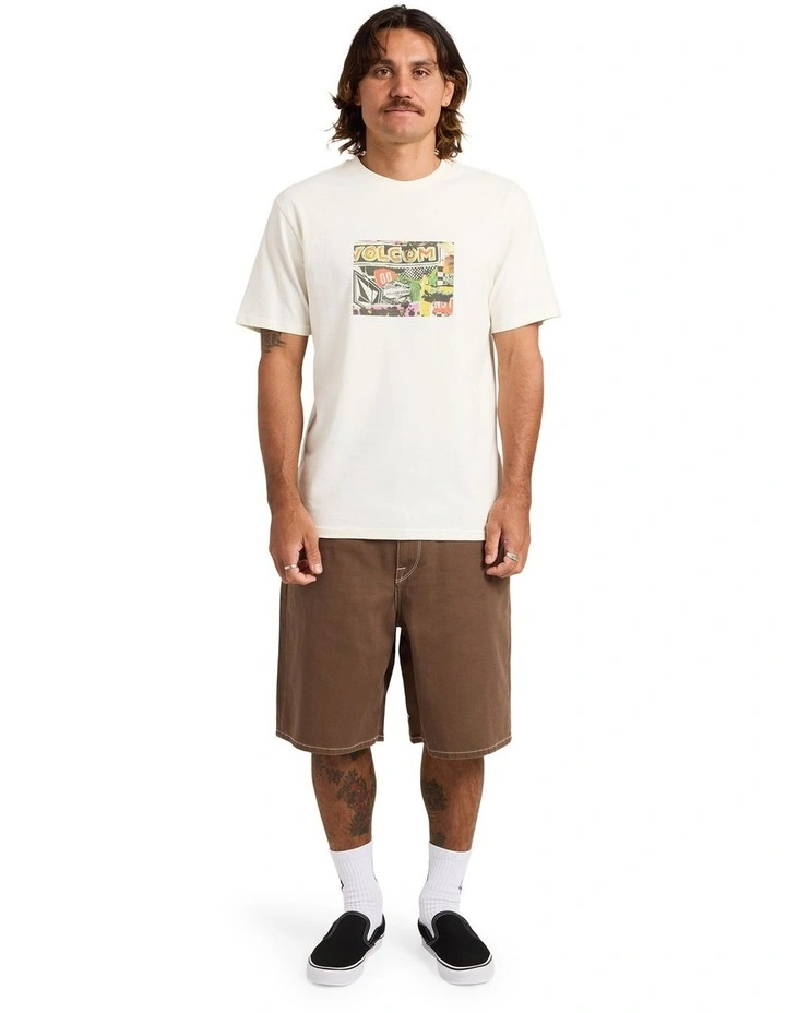Postered T-Shirt In Off White image 5