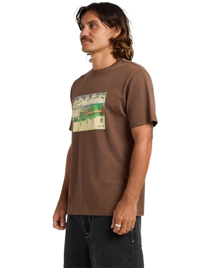 Wright Or Wrong T-Shirt In Brown Stone image 3