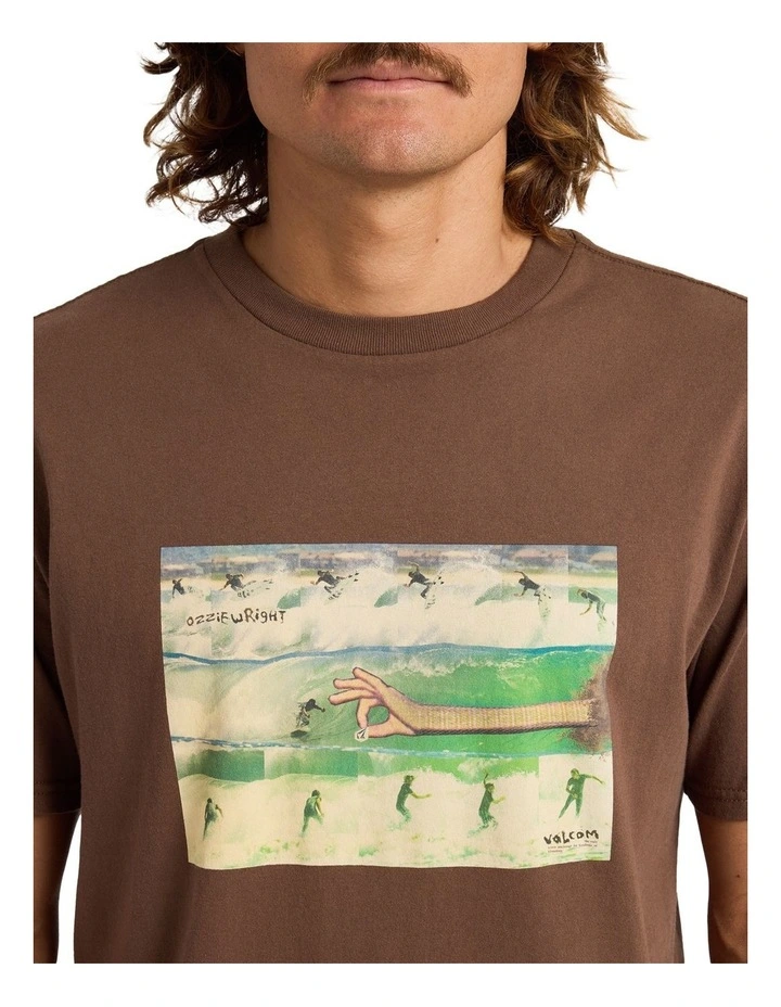 Wright Or Wrong T-Shirt In Brown Stone image 4