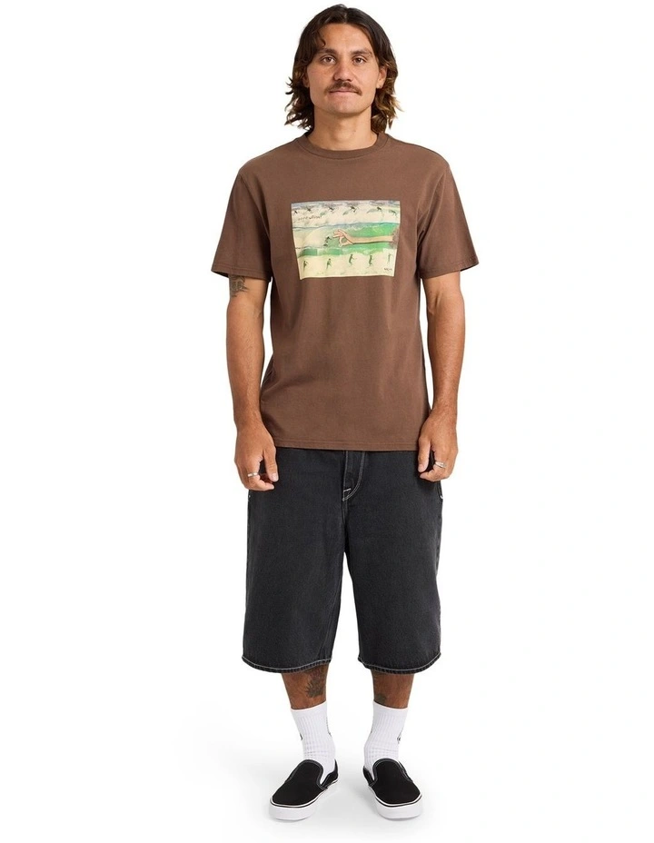Wright Or Wrong T-Shirt In Brown Stone image 5