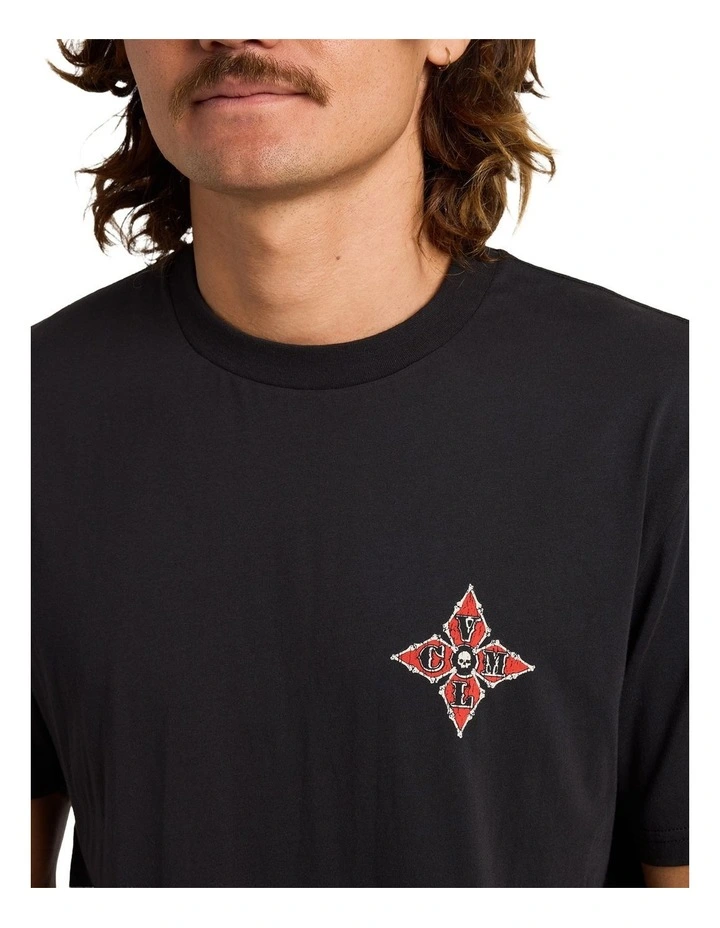 Against T-Shirt In Black image 4